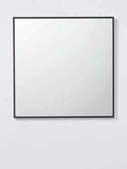 John Lewis Square Mirror, 55 x 55cm, Black, Black
