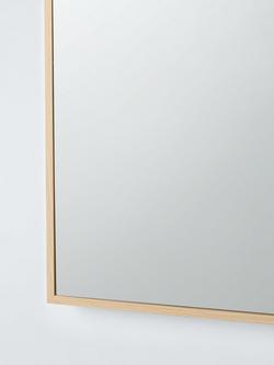 John Lewis Wood-Effect Square Wall Mirror, 55 x 55cm, Natural - view 2, Natural