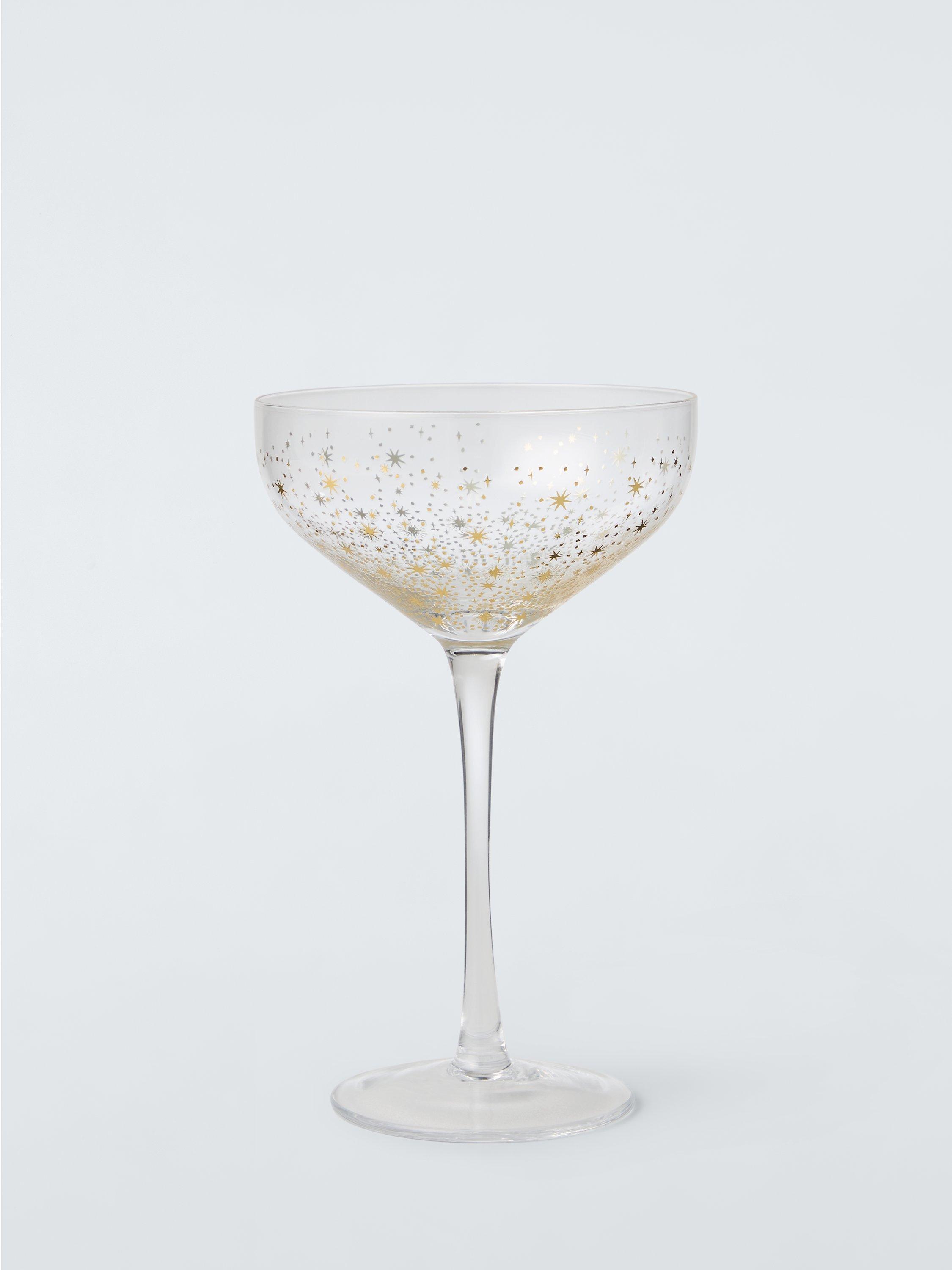 John Lewis Stars Metallic Cocktail Coupe Glass, 350ml, Gold