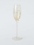 John Lewis Stars Metallic Glass Champagne Flute, 200ml, Gold