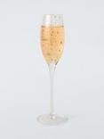 John Lewis Stars Metallic Glass Champagne Flute, 200ml, Gold