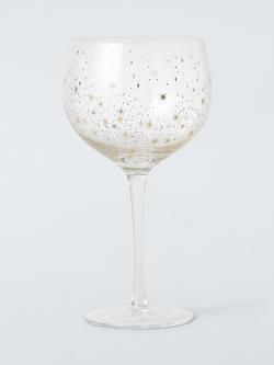 John Lewis Stars Metallic Gin Cocktail Balloon Glass, 700ml, Gold, 