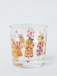 John Lewis Gingerbread Glass Tumbler, 380ml, Multi