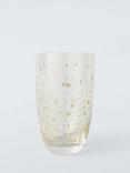 John Lewis Stars Metallic Glass Highball, 460ml, Gold