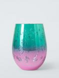 John Lewis Candy Cane Metallic Glass Tumbler, 550ml, Multi