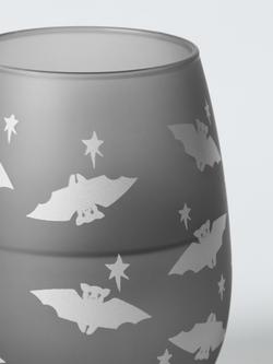 John Lewis Halloween Bat Glass Tumbler, 350ml, Black - view 2, 