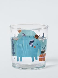 John Lewis Elephant Glass Tumbler, 380ml, Multi - view 2, 