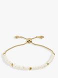 Joma Jewellery Manifestones Pearl Gold Plated Bracelet, Gold