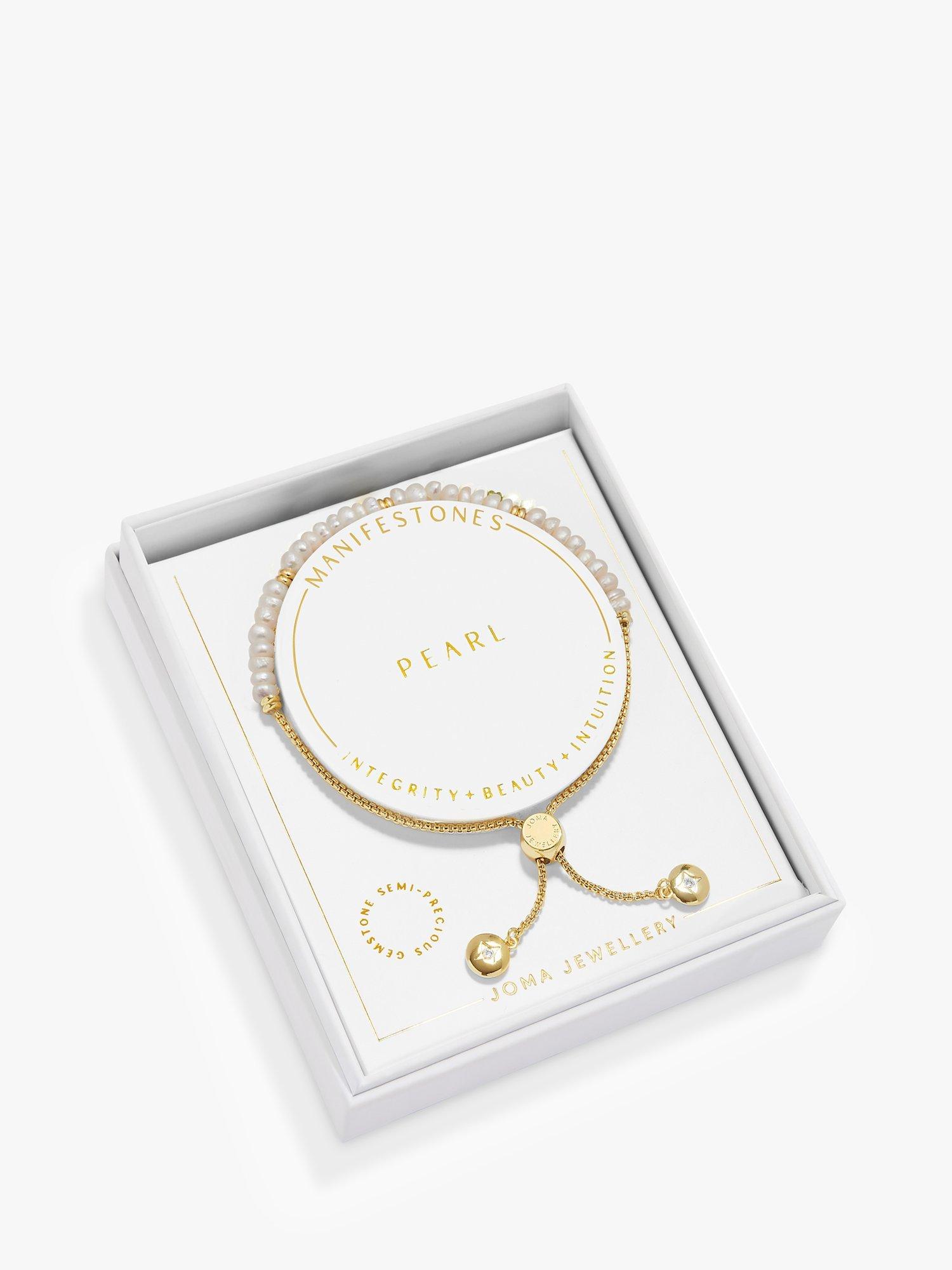 Product image 2 of 5, which shows Joma Jewellery Manifestones Pearl Gold Plated Bracelet, Gold