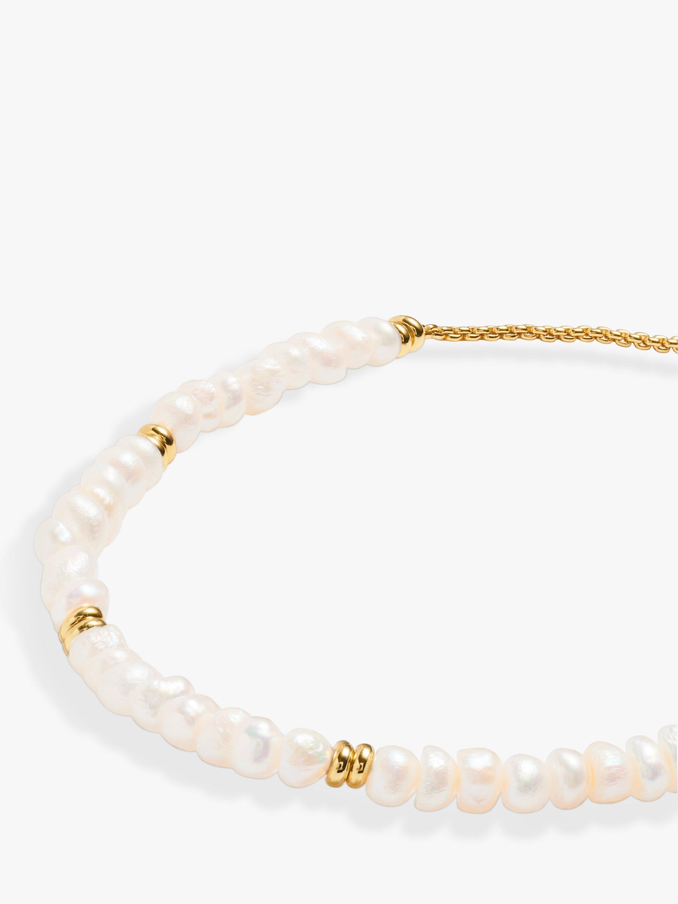 Product image 3 of 5, which shows Joma Jewellery Manifestones Pearl Gold Plated Bracelet, Gold