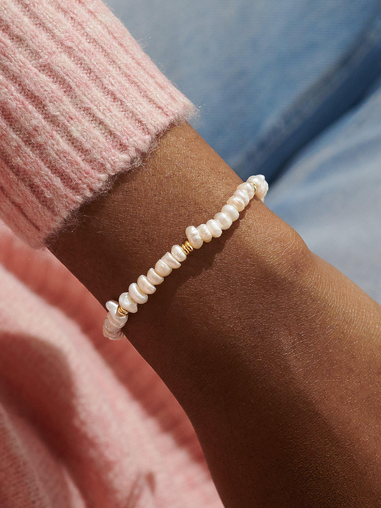 Product image 4 of 5, which shows Joma Jewellery Manifestones Pearl Gold Plated Bracelet, Gold