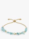 Joma Jewellery Manifestones Aquamarine Gold Plated Bracelet, Gold