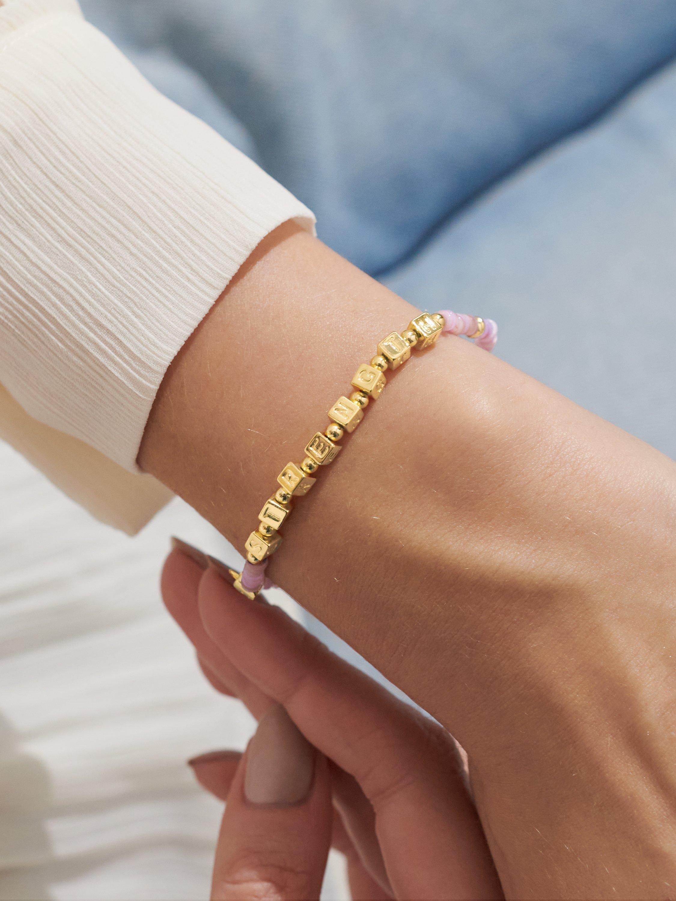 Product image 3 of 4, which shows Joma Jewellery Happy Little Moments Strength Bracelet, Gold