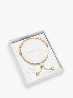 Joma Jewellery Manifestones Sunstone Gold Plated Bracelet, Gold - view 2, Gold