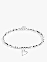 Joma Jewellery A Little Best Mum Beaded Bracelet, Silver