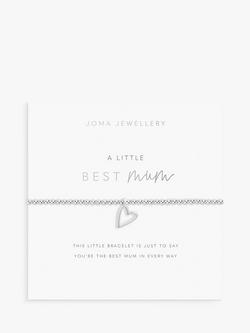 Joma Jewellery A Little Best Mum Beaded Bracelet, Silver - view 2, Silver