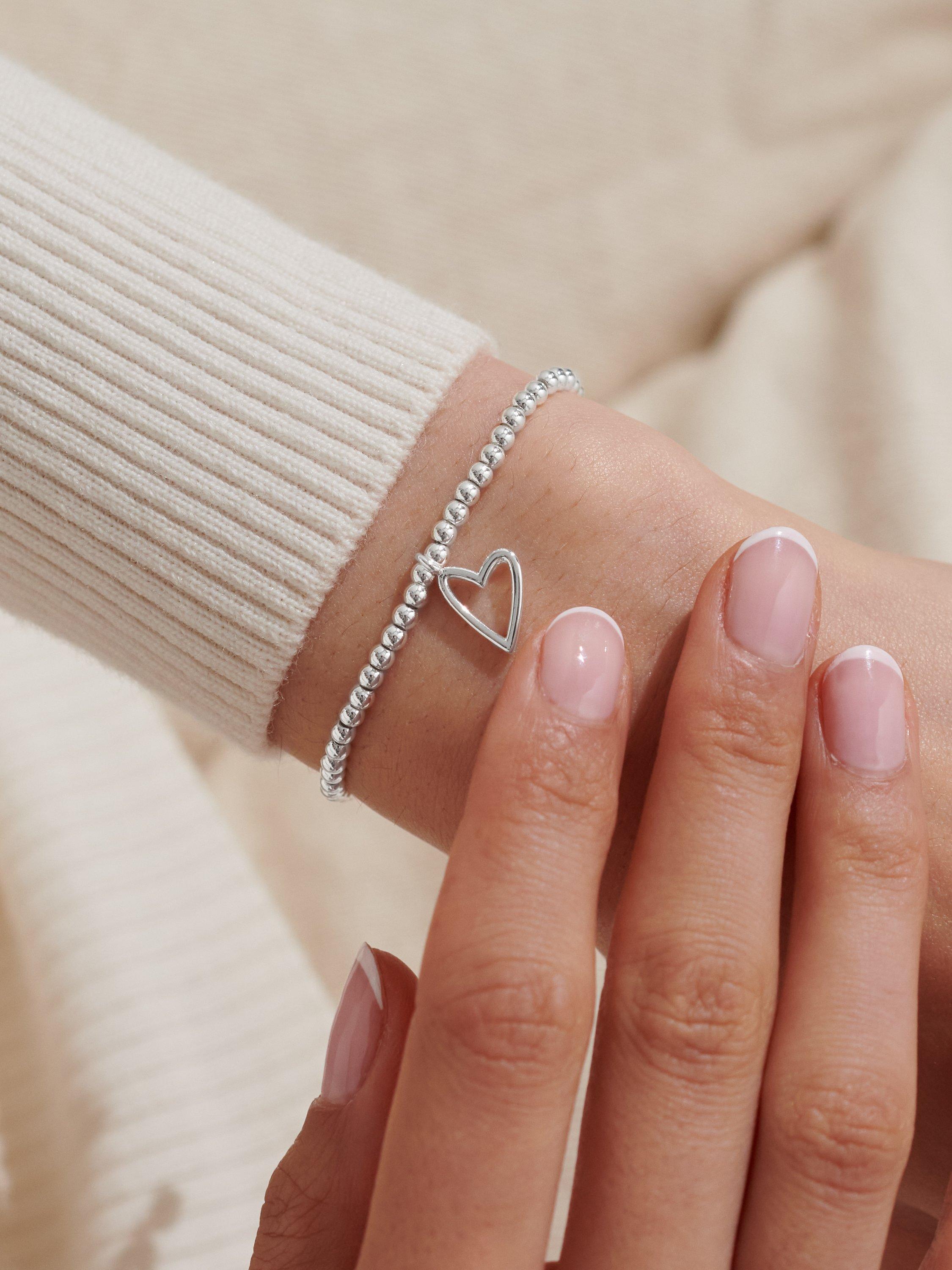 Product image 4 of 5, which shows Joma Jewellery A Little Best Mum Beaded Bracelet, Silver
