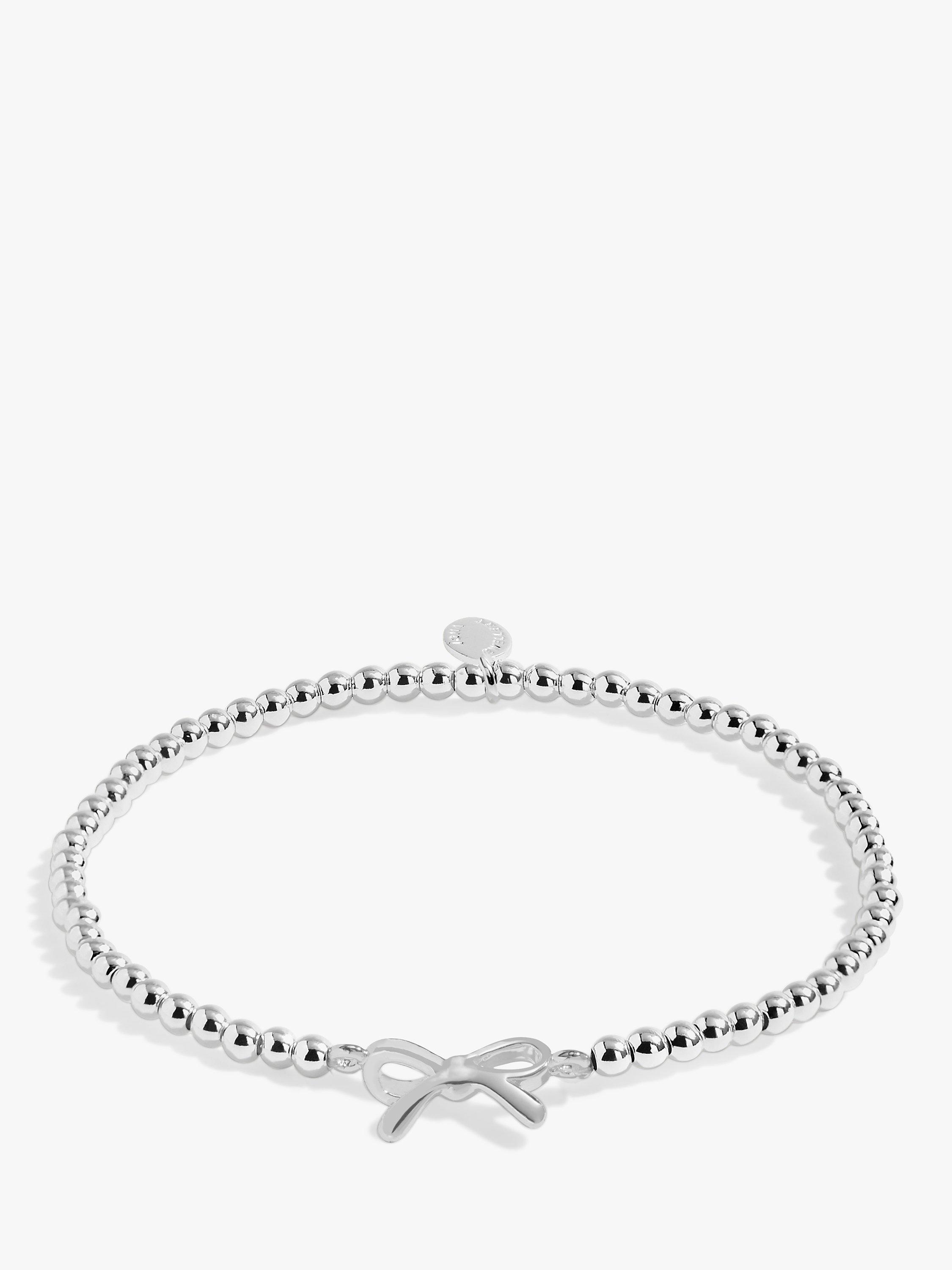 Product image 1 of 5, which shows Joma Jewellery A Little Thank You Bow Bracelet, Silver