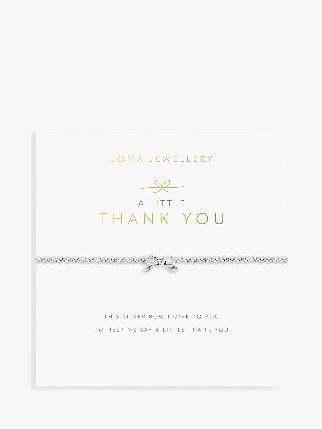 Product image 2 of 5, which shows Joma Jewellery A Little Thank You Bow Bracelet, Silver