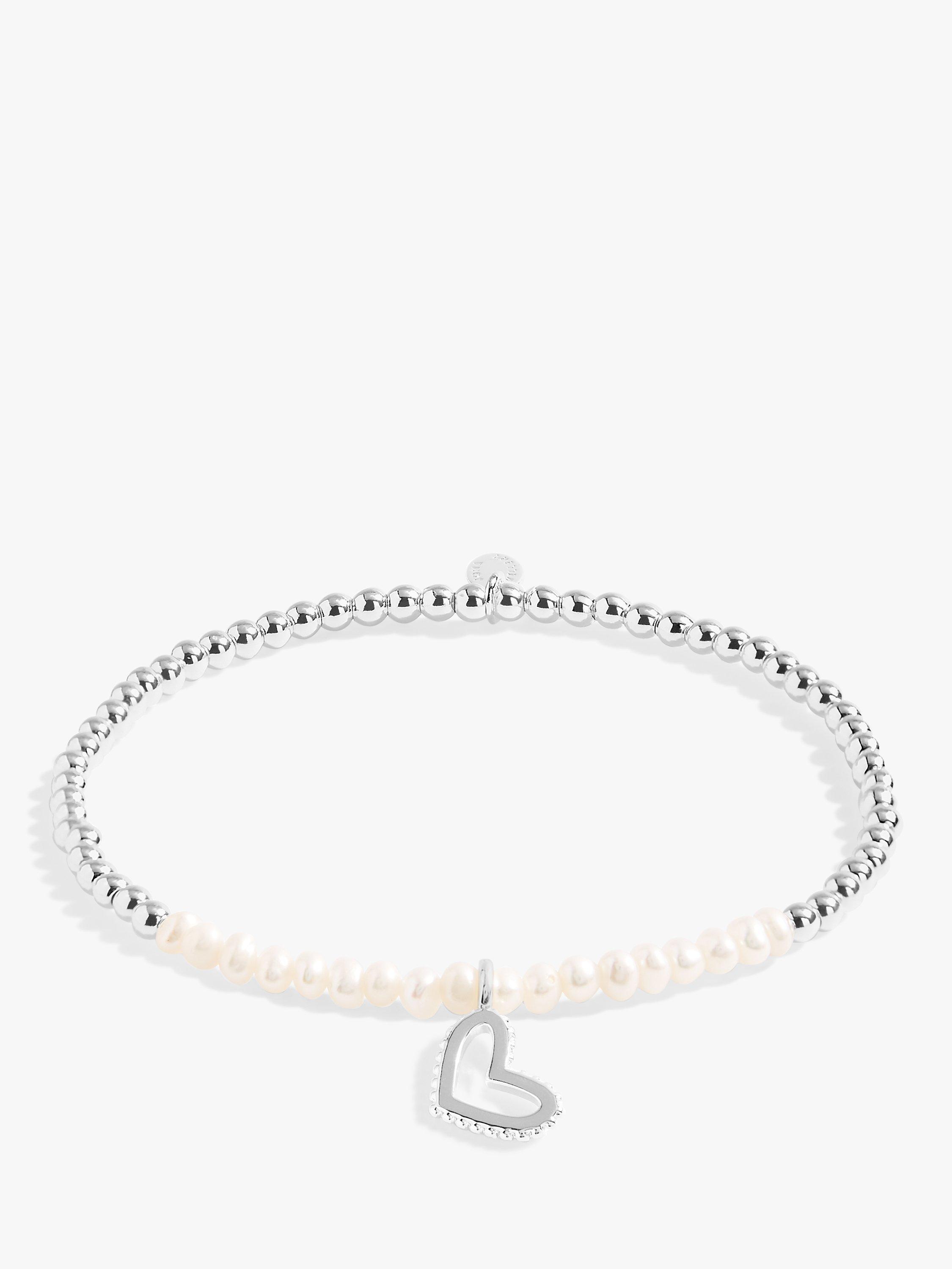 Product image 1 of 5, which shows Joma Jewellery Bridesmaid Bridal Pearl Beaded Bracelet, Silver