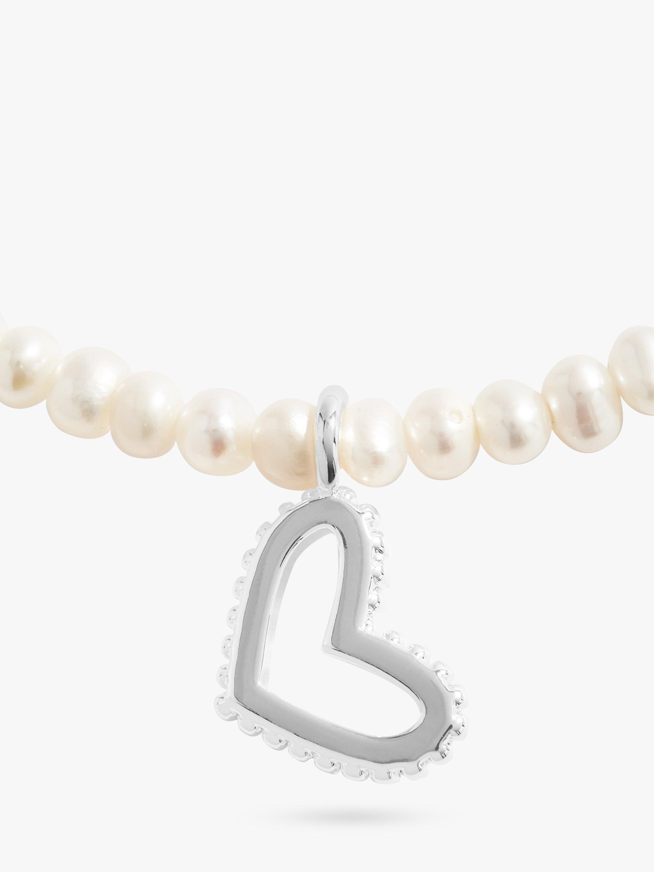 Product image 3 of 5, which shows Joma Jewellery Bridesmaid Bridal Pearl Beaded Bracelet, Silver