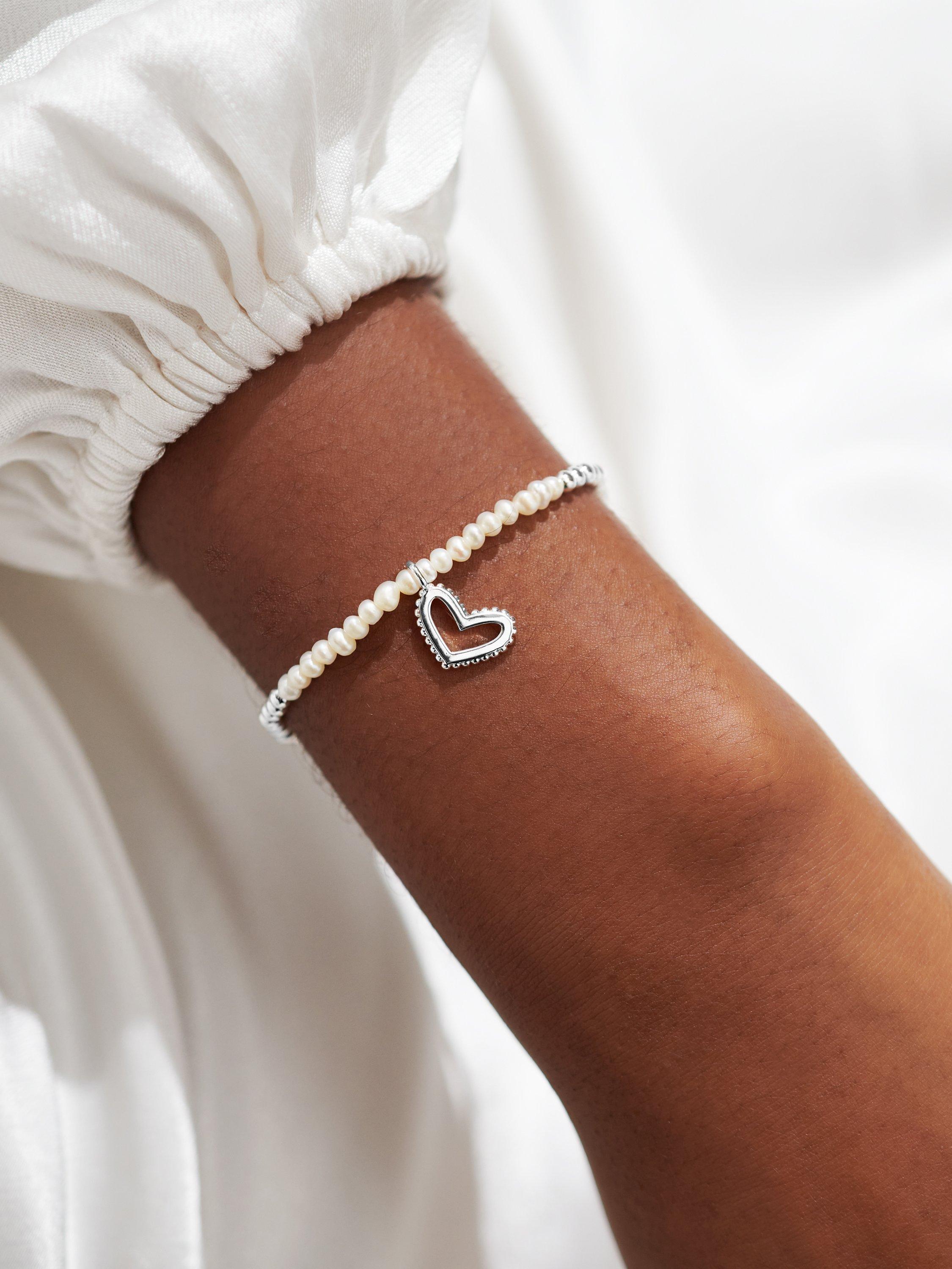 Product image 4 of 5, which shows Joma Jewellery Bridesmaid Bridal Pearl Beaded Bracelet, Silver