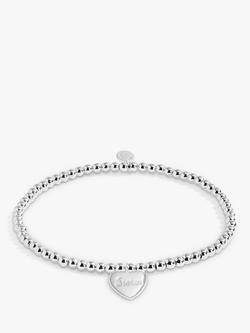 Joma Jewellery A Little Super Sister Bracelet, Silver, Silver