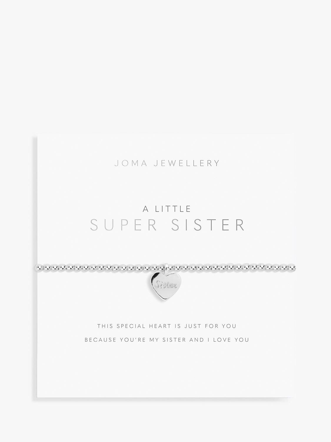 Product image 2 of 4, which shows Joma Jewellery A Little Super Sister Bracelet, Silver