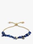 Joma Jewellery Manifestones Collection Lapis Lazuli Slider Bracelet, Gold/Blue