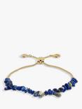 Joma Jewellery Manifestones Collection Lapis Lazuli Slider Bracelet, Gold/Blue