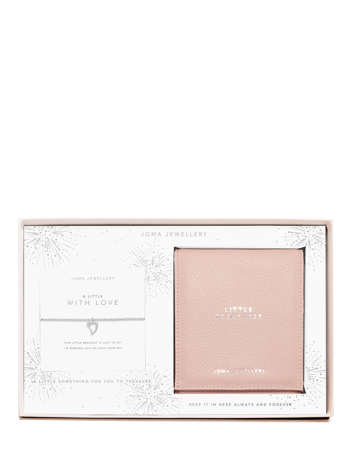 Joma Jewellery A Little With Love Bracelet and Jewellery Roll Gift Set