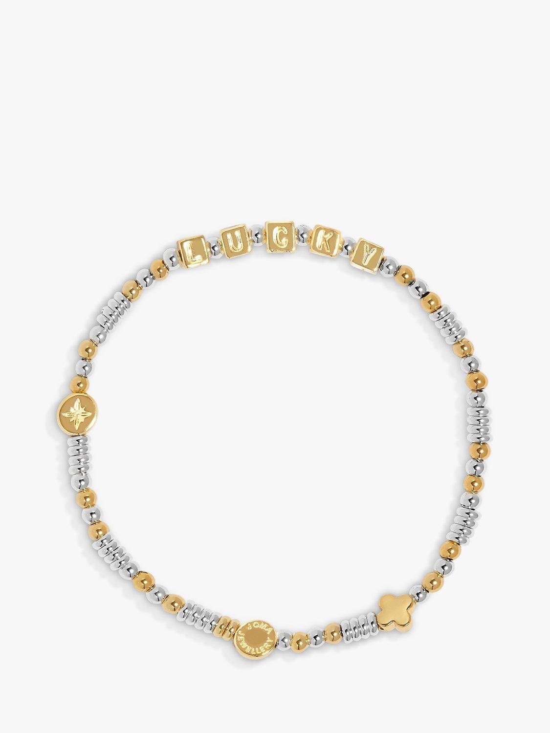 Product image 1 of 4, which shows Joma Jewellery Happy Little Moments Lucky Beaded Bracelet, Gold
