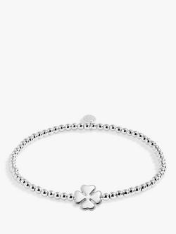 Joma Jewellery A Little Luck Beaded Bracelet, Silver, Silver