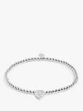 Joma Jewellery A Little Love Pavé Silver Plated Bracelet, Silver