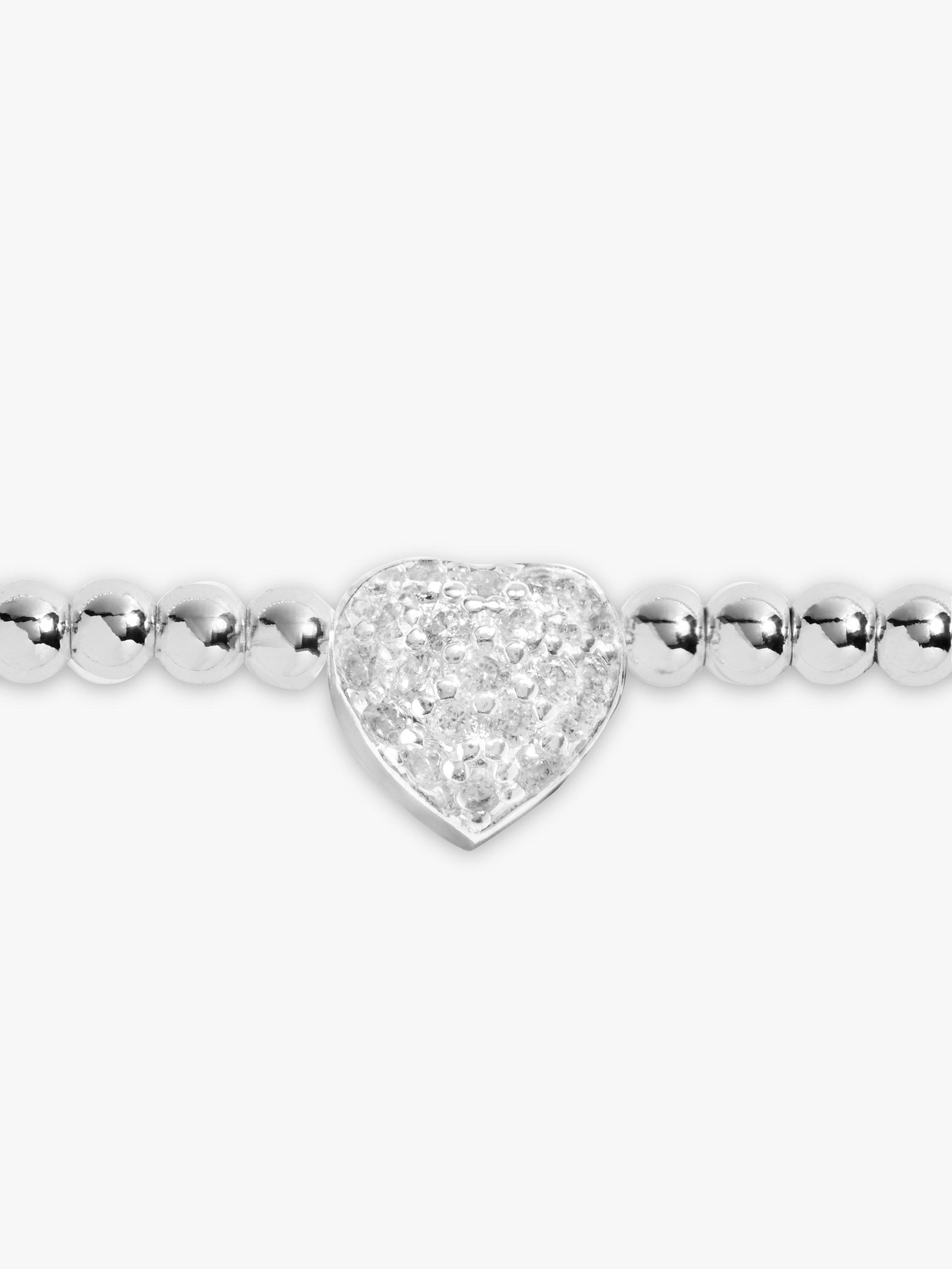 Product image 3 of 4, which shows Joma Jewellery A Little Love Pavé Silver Plated Bracelet, Silver
