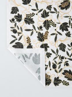 John Lewis Grapevine Cotton Table Runner, 250cm, Gold - view 2, 