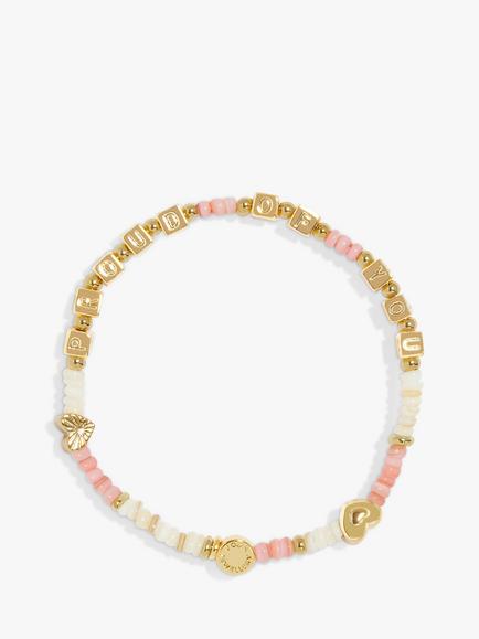 Joma Jewellery Happy Little Moments Proud of You Beaded Bracelet, Gold, Gold