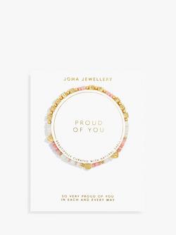 Joma Jewellery Happy Little Moments Proud of You Beaded Bracelet, Gold - view 2, Gold