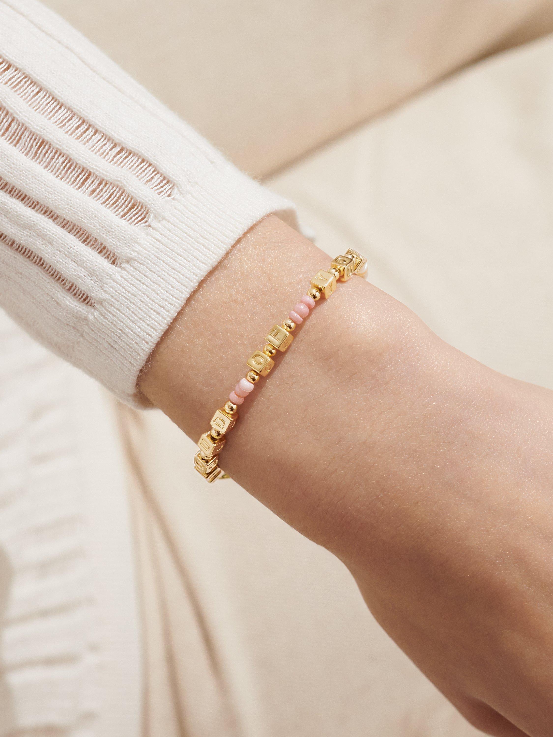 Joma Jewellery Happy Little Moments Proud of You Beaded Bracelet Gold