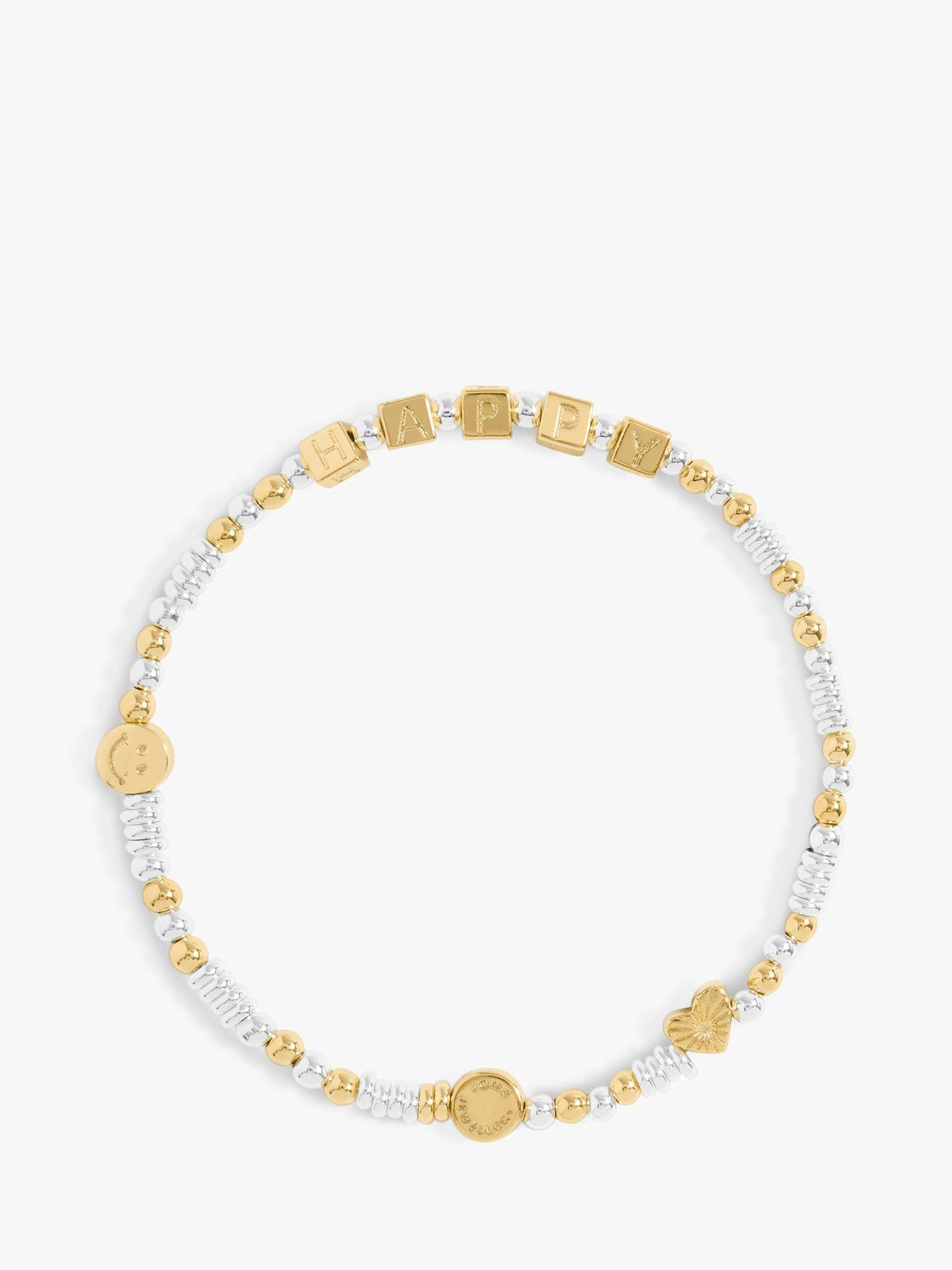 Product image 1 of 4, which shows Joma Jewellery Happy Little Moments Happy Beaded Bracelet, Gold