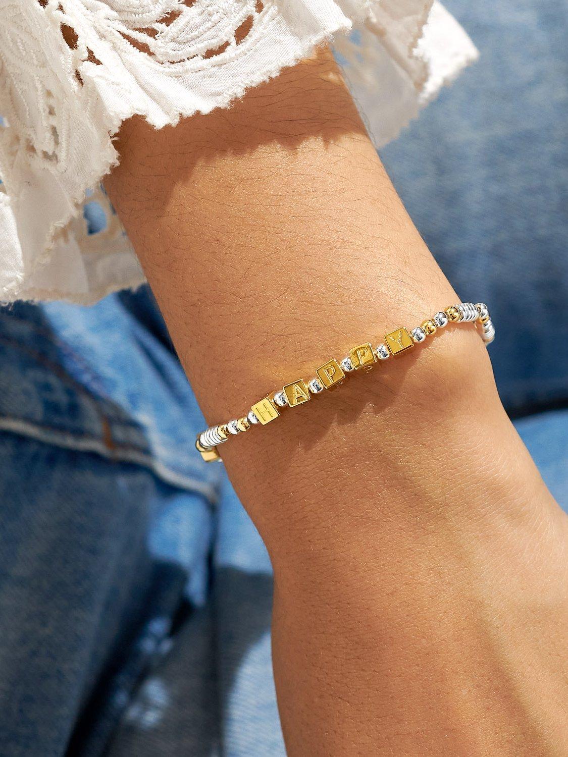 Product image 3 of 4, which shows Joma Jewellery Happy Little Moments Happy Beaded Bracelet, Gold