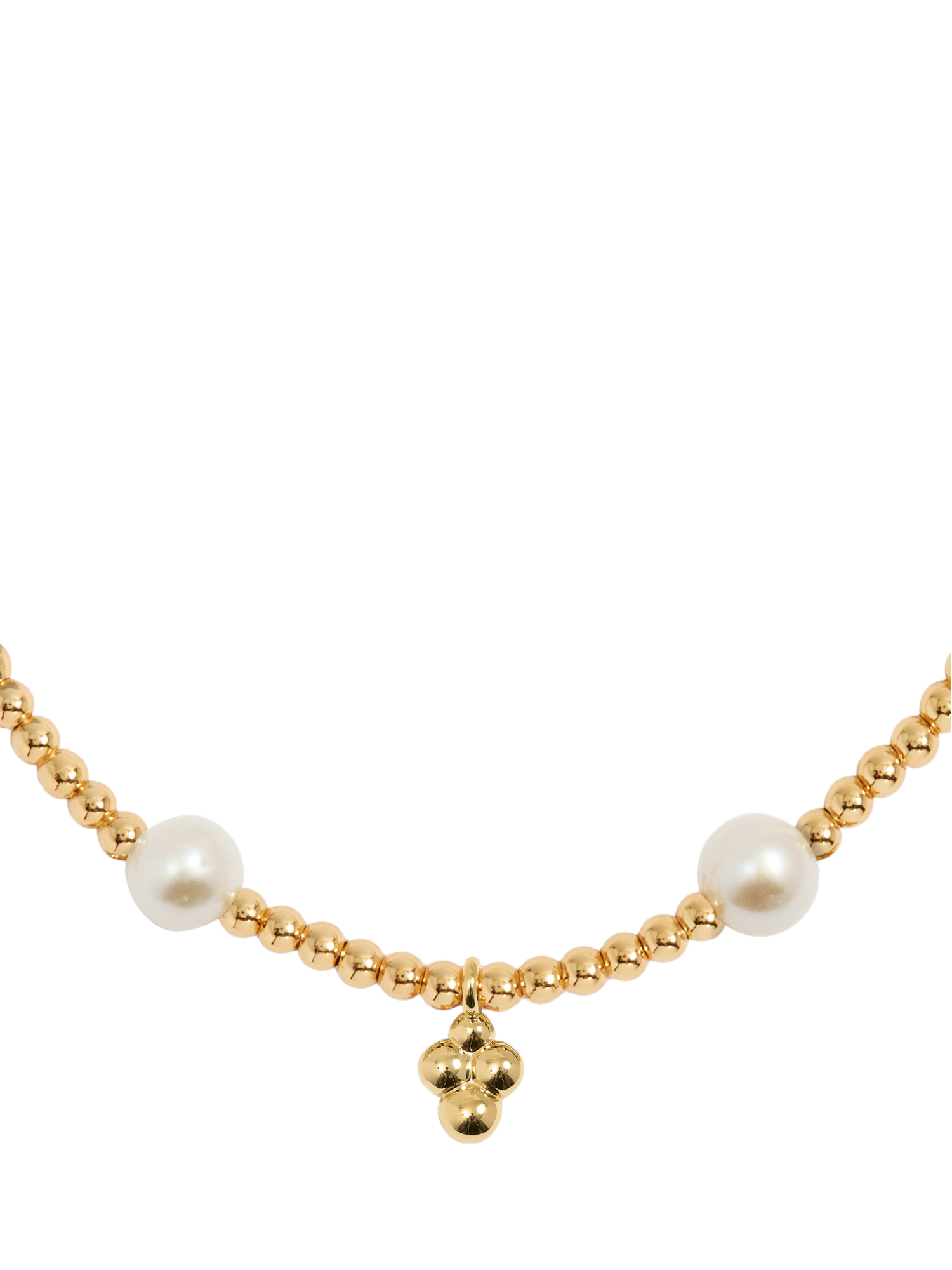 Product image 4 of 6, which shows Joma Jewellery Stacks of Style Pearl Chain Bracelet, Set of 2, Gold