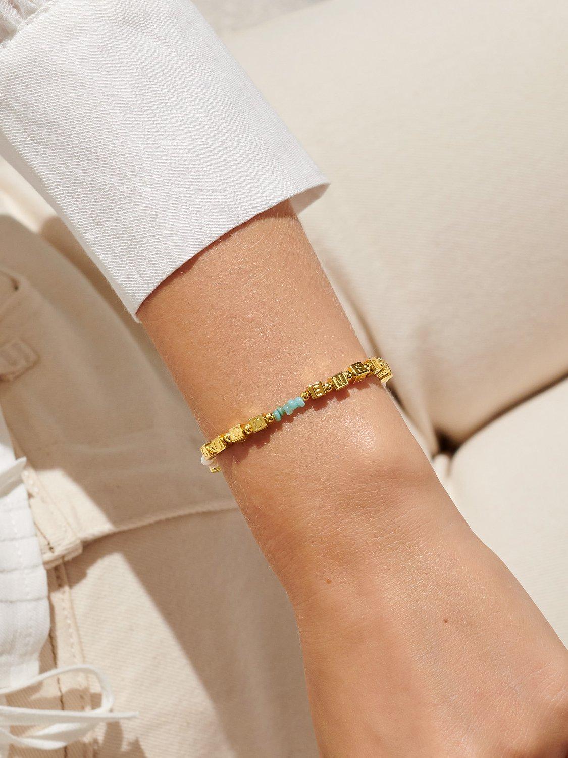 Product image 3 of 4, which shows Joma Jewellery Happy Little Moments Good Energy Bracelet, Gold