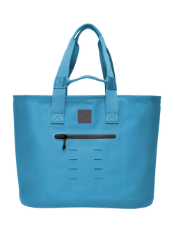 Red Waterproof Tote Bag, Storm Blue