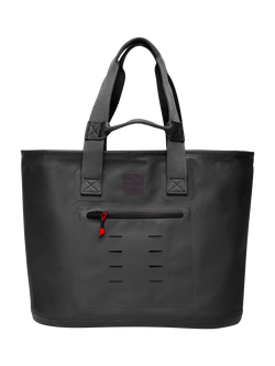 Red Waterproof Tote Bag, Obsidian