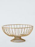 John Lewis Footed Wire Basket, 27cm, Gold