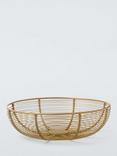 John Lewis Wire Basket Fruit Bowl, 25cm, Gold