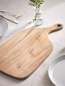 John Lewis Serving Board with Handle, 49cm, FSC-Certified (Acacia Wood), Natural - view 2, 