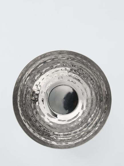 John Lewis Hammered Stainless Steel Footed Small Bowl, 12cm, Gold - view 2, 