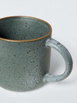 John Lewis Soft Speckle Glaze Stoneware Mug, 300ml - view 2, Green